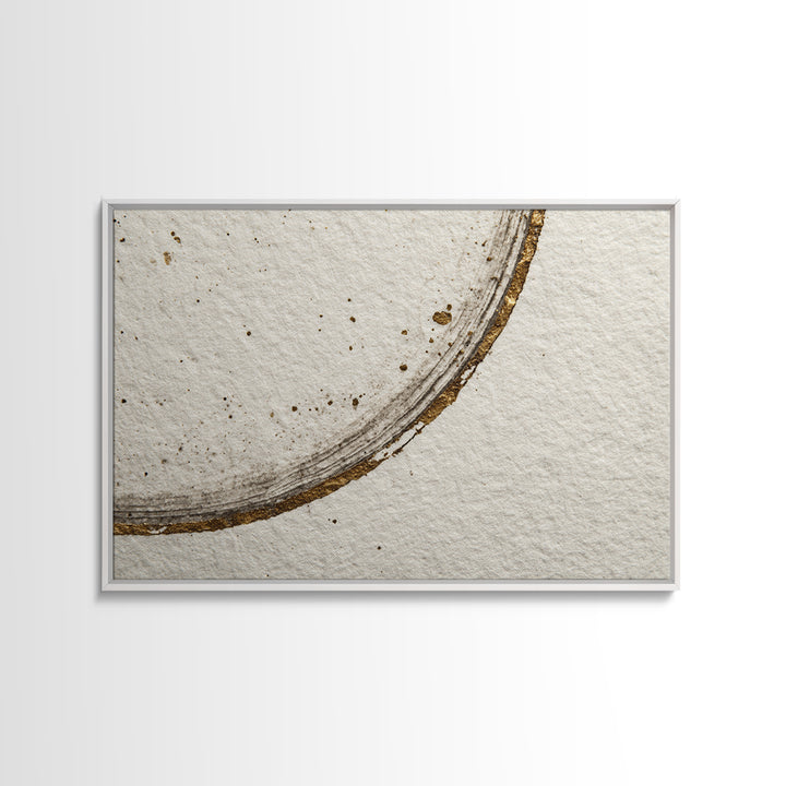 Japanese Brush Mark Circle Canvas Print, Calligraphy Art, Living Room Wall Art, Living Room Decor, Script, Spiritual Wall Art, CAL-3x2-32