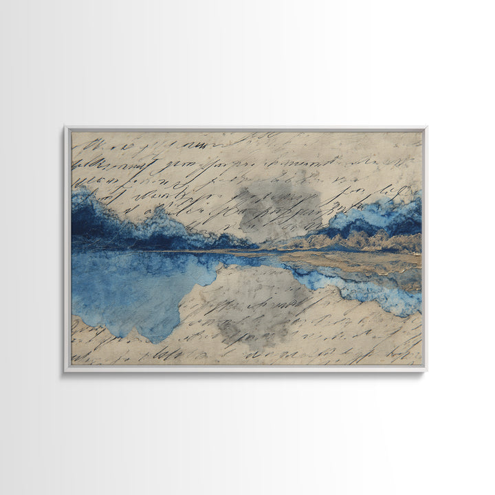 Modern Calligraphy Wave Canvas Print, Calligraphy Art, Calligraphy, Living Room Decor, Fine Art, Script, Digital Download Art, CAL-3x2-38