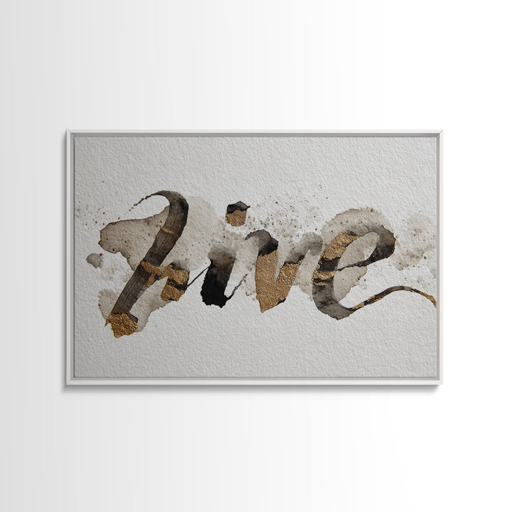 Expressive Musical Rhythm Painted as Ink Strokes Canvas Print, Calligraphy Art, Japanese Art, Living Room Decor, Script, CAL-3x2-52