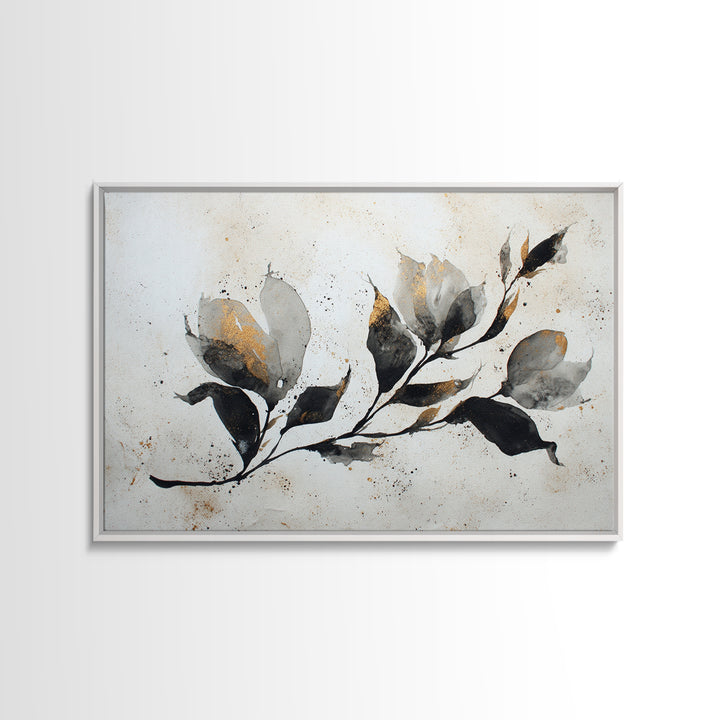 Single Elegant Flourish Shaped Like a Flower Canvas Print, Calligraphy Art, Unique Wall Art, Living Room Decor, Script, CAL-3x2-9