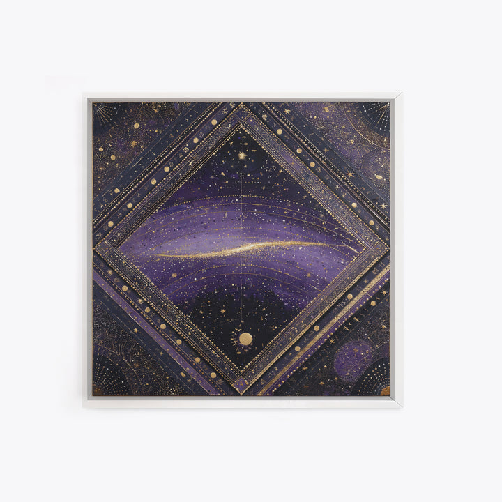 Dreamlike Comet Crossing a Violet Sky Canvas Print, Celestial Art, Whimsical Art, Living Room Decor, Fine Art, Celestial, CEL-1x1-60