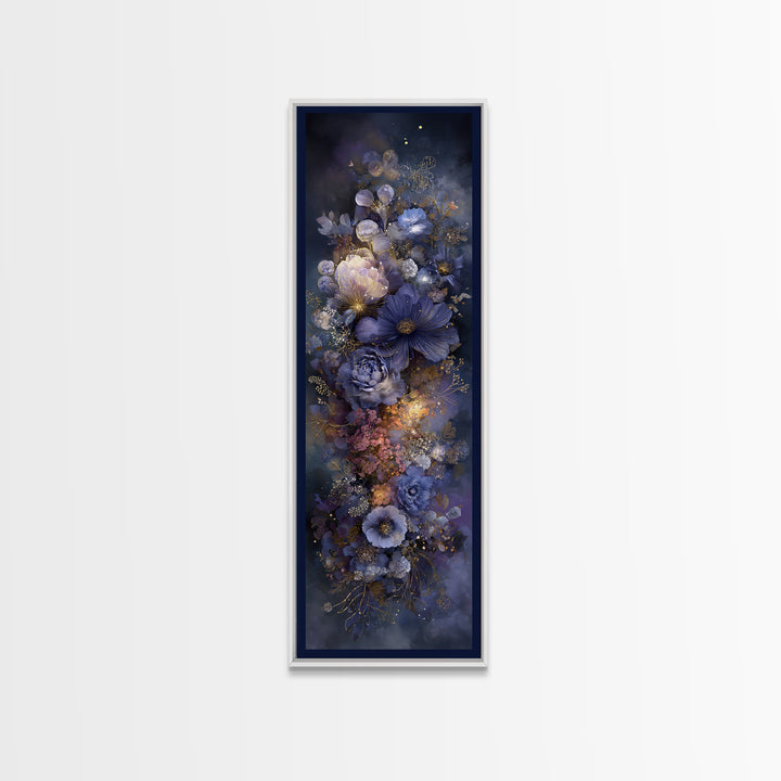 Planetary Botanical Wreath Canvas Print, Celestial Art, Downloadable Prints, Living Room Decor, Watercolor Art, Celestial, CEL-1x3-2