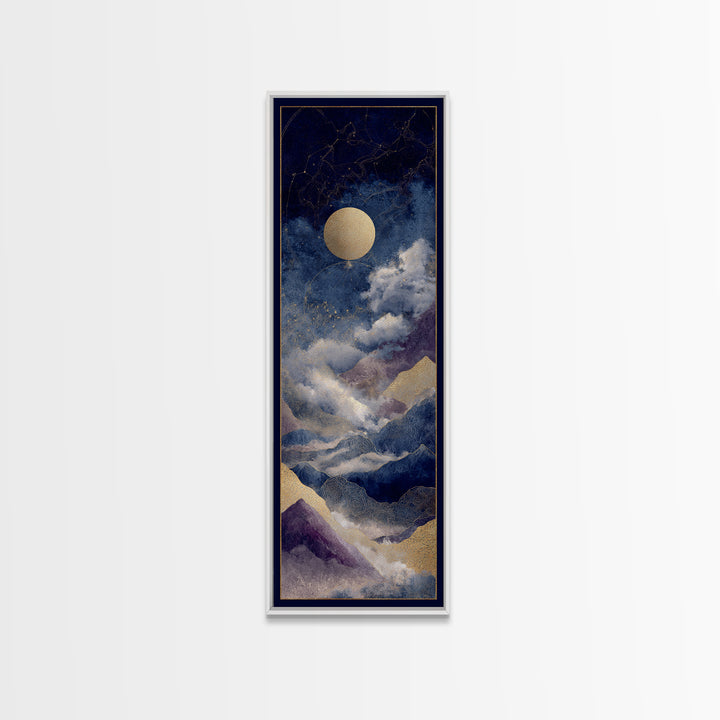 Gold Constellation Map on Deep Navy Texture Canvas Print, Celestial Art, Art Prints, Living Room Decor, Fine Art, Celestial, CEL-1x3-68