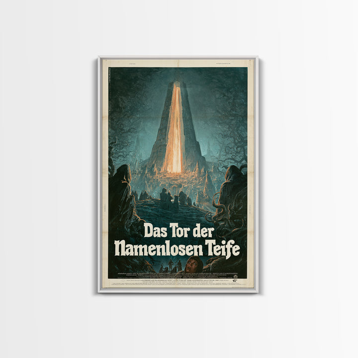 The Gate Of The Nameless Deep, German Language Horror Movie Poster, 1960s Horror Art, Classic Monster Poster, Canvas Print, Horror Wall Art