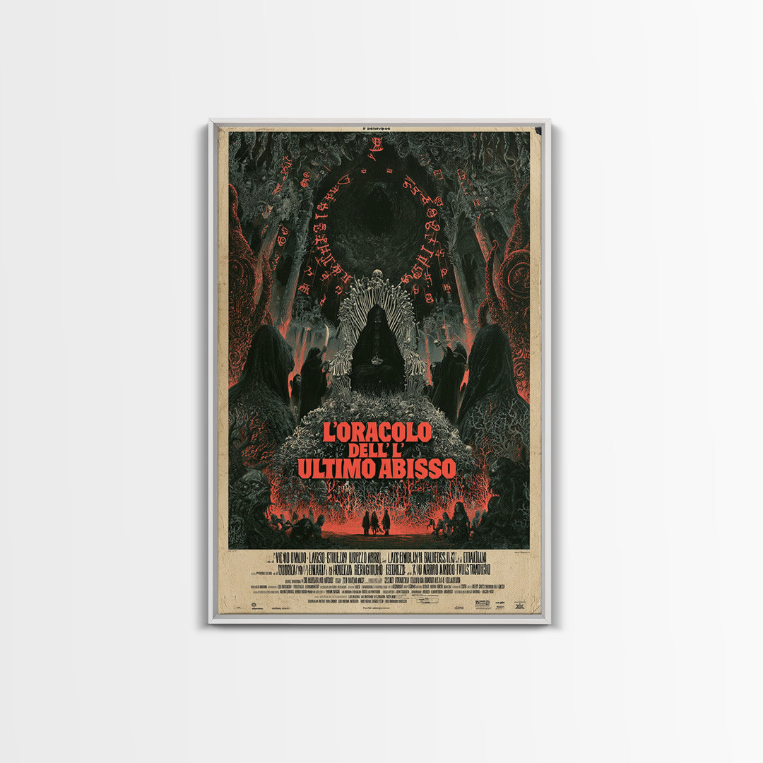 The Oracle Of The Last Abyss, Italian Language Horror Movie Poster, 1970s Horror Art, Retro Horror Movie Art, Canvas Print