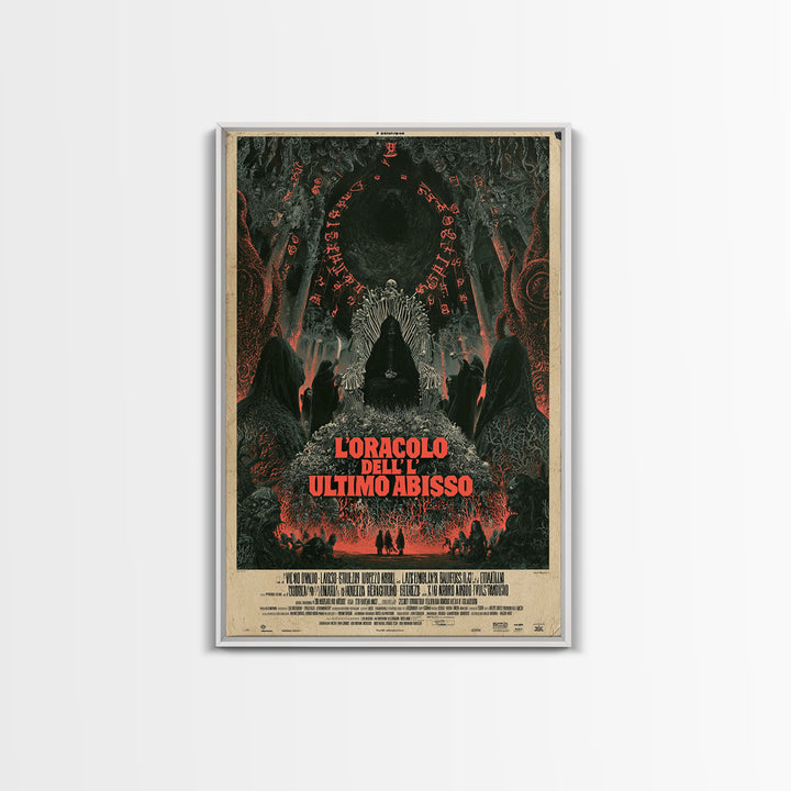 The Oracle Of The Last Abyss, Italian Language Horror Movie Poster, 1970s Horror Art, Retro Horror Movie Art, Canvas Print