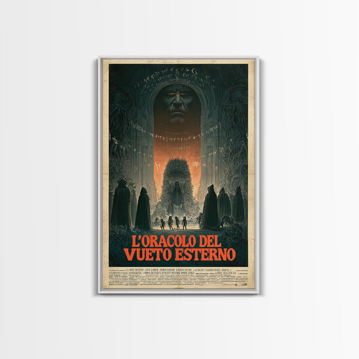 The Oracle Of The Outer Void, Italian Language Horror Movie Poster, 1970s Horror Art, Retro Horror Movie Art, Canvas Print