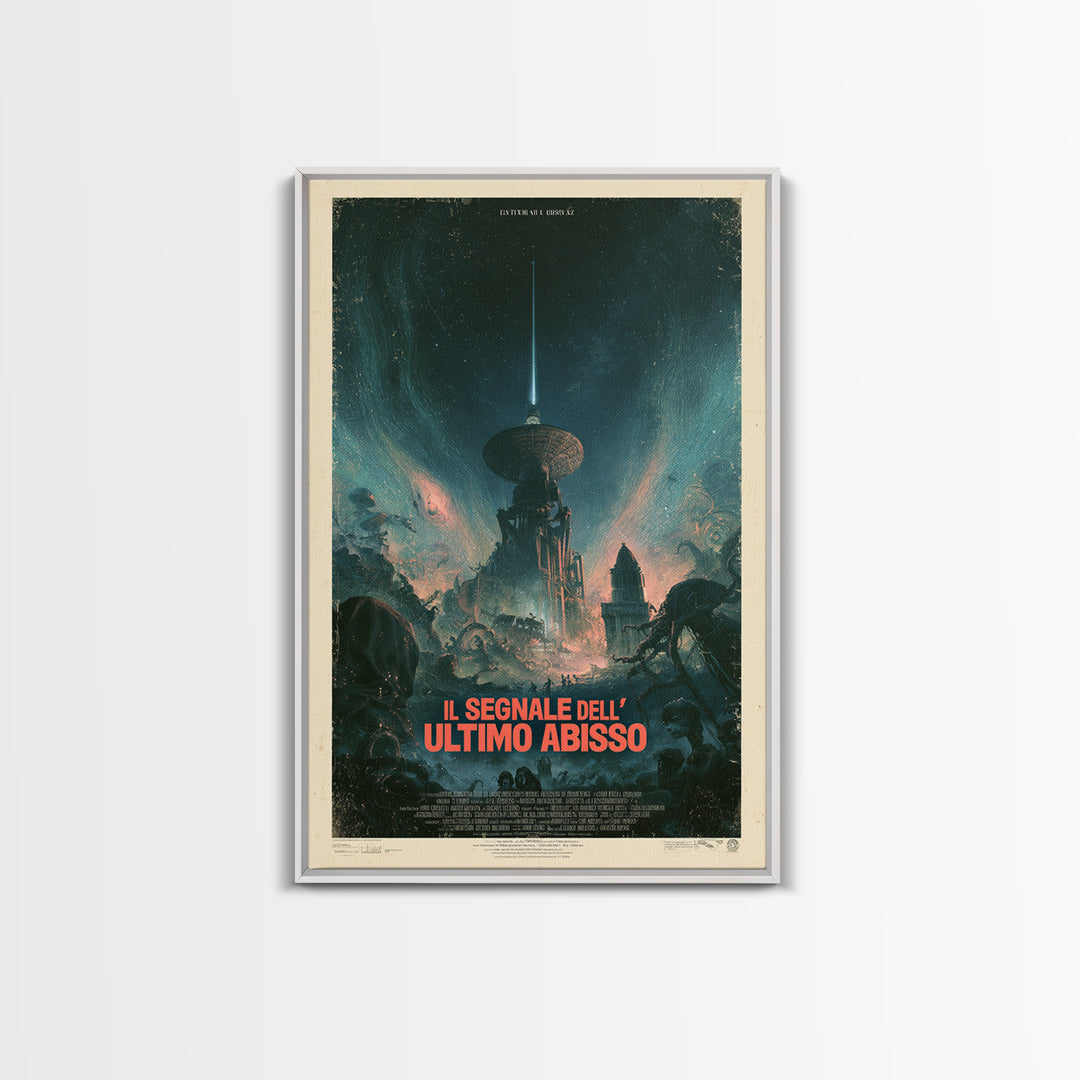 The Signal Of The Last Abyss, Italian Language Horror Movie Poster, 1970s Horror Art, Gothic Cinema Wall Art, Framed Canvas Print