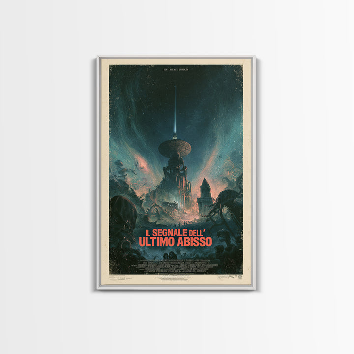 The Signal Of The Last Abyss, Italian Language Horror Movie Poster, 1970s Horror Art, Gothic Cinema Wall Art, Framed Canvas Print