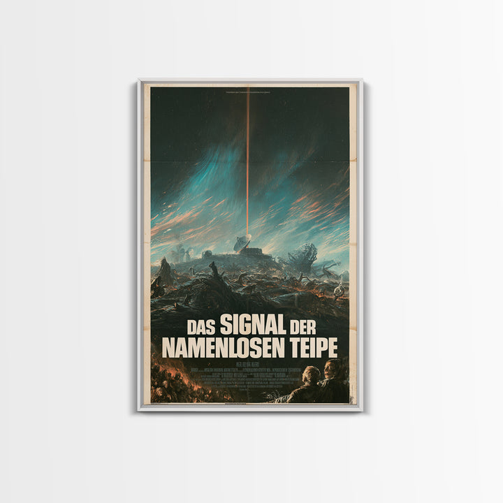 The Signal Of The Nameless Deep, German Language Horror Movie Poster, 1960s Horror Art, Retro Horror Movie Art, Canvas Print