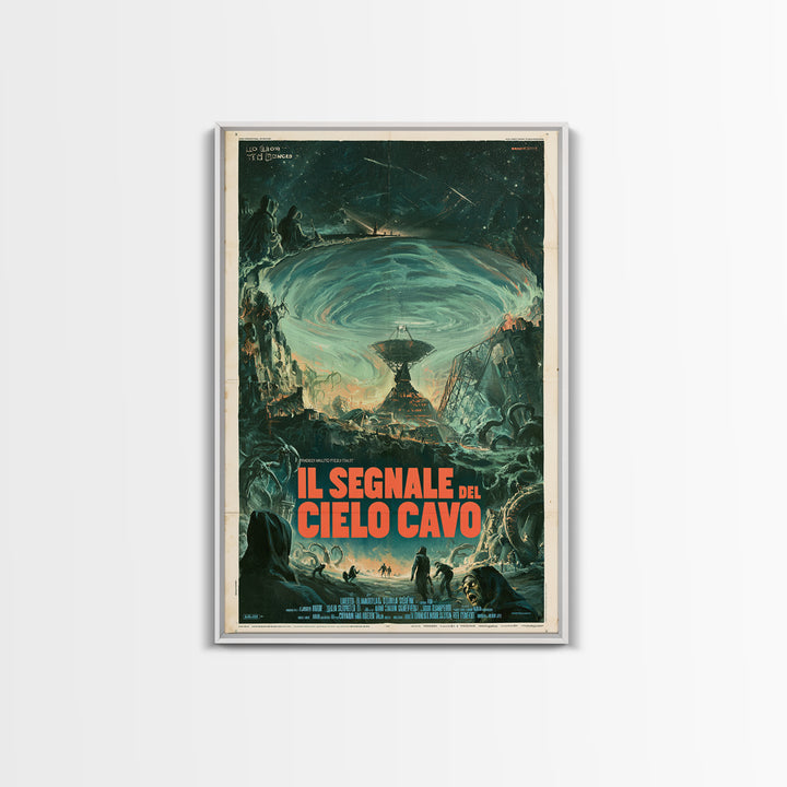 The Signal Of The Hollow Sky, Italian Language Horror Movie Poster, 1970s Horror Art, Classic Monster Poster, Canvas Print, Halloween Decor