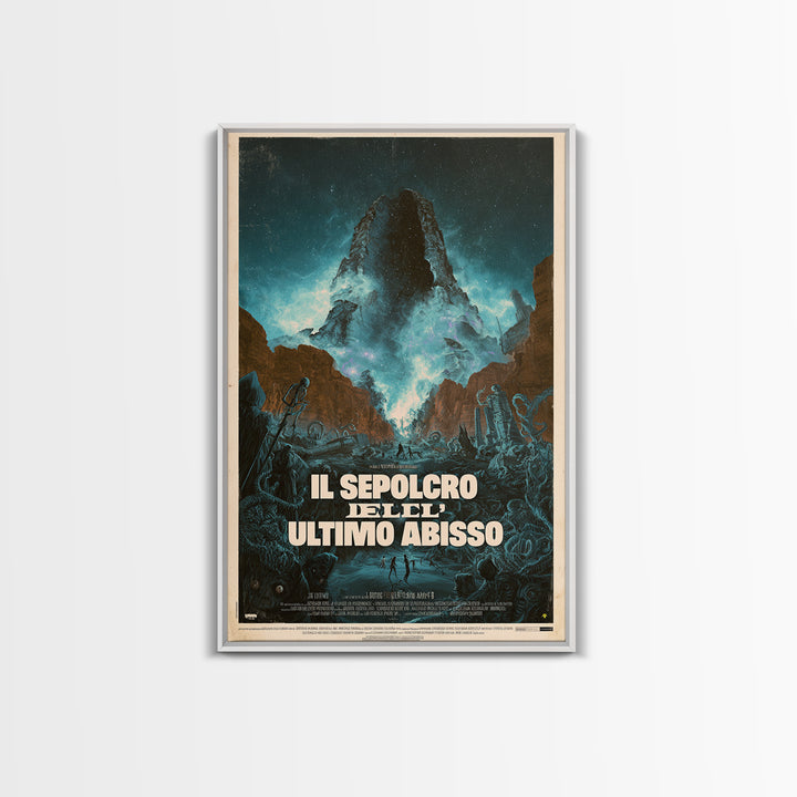 The Tomb Of The Last Abyss, Italian Language Horror Movie Poster, 1970s Horror Art, Lovecraftian Horror Poster, Framed Canvas Print