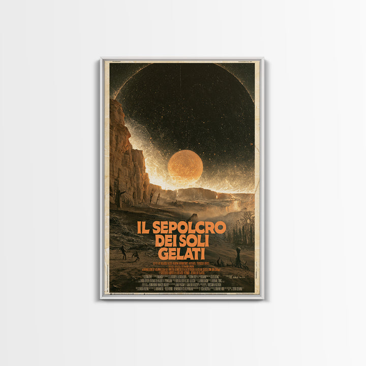 The Tomb Of Frozen Suns, Italian Language Horror Movie Poster, 1970s Horror Art, Gothic Cinema Wall Art, Framed Canvas Print