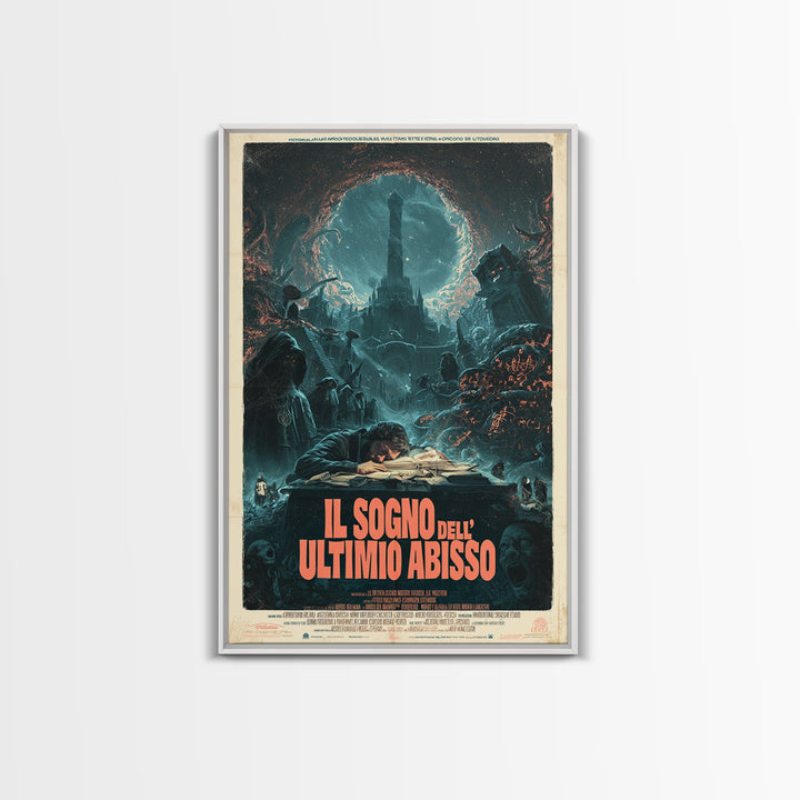 The Dream Of The Last Abyss, Italian Language Horror Movie Poster, 1970s Horror Art, Cosmic Horror Movie Art, Canvas Print