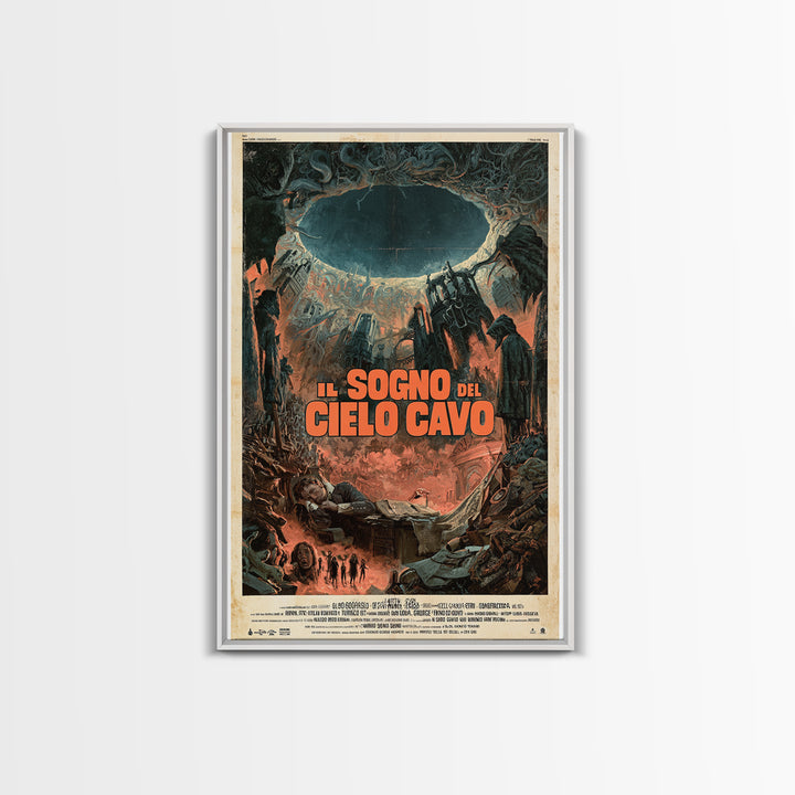 The Dream Of The Hollow Sky, Italian Language Horror Movie Poster, 1970s Horror Art, Cosmic Horror Movie Art, Canvas Print, Macabre Wall Art