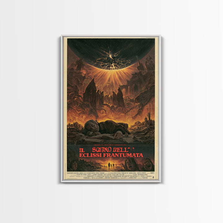 The Dream Of The Shattered Eclipse, Italian Language Horror Movie Poster, 1970s Horror Art, Cosmic Horror Movie Art, Canvas Print