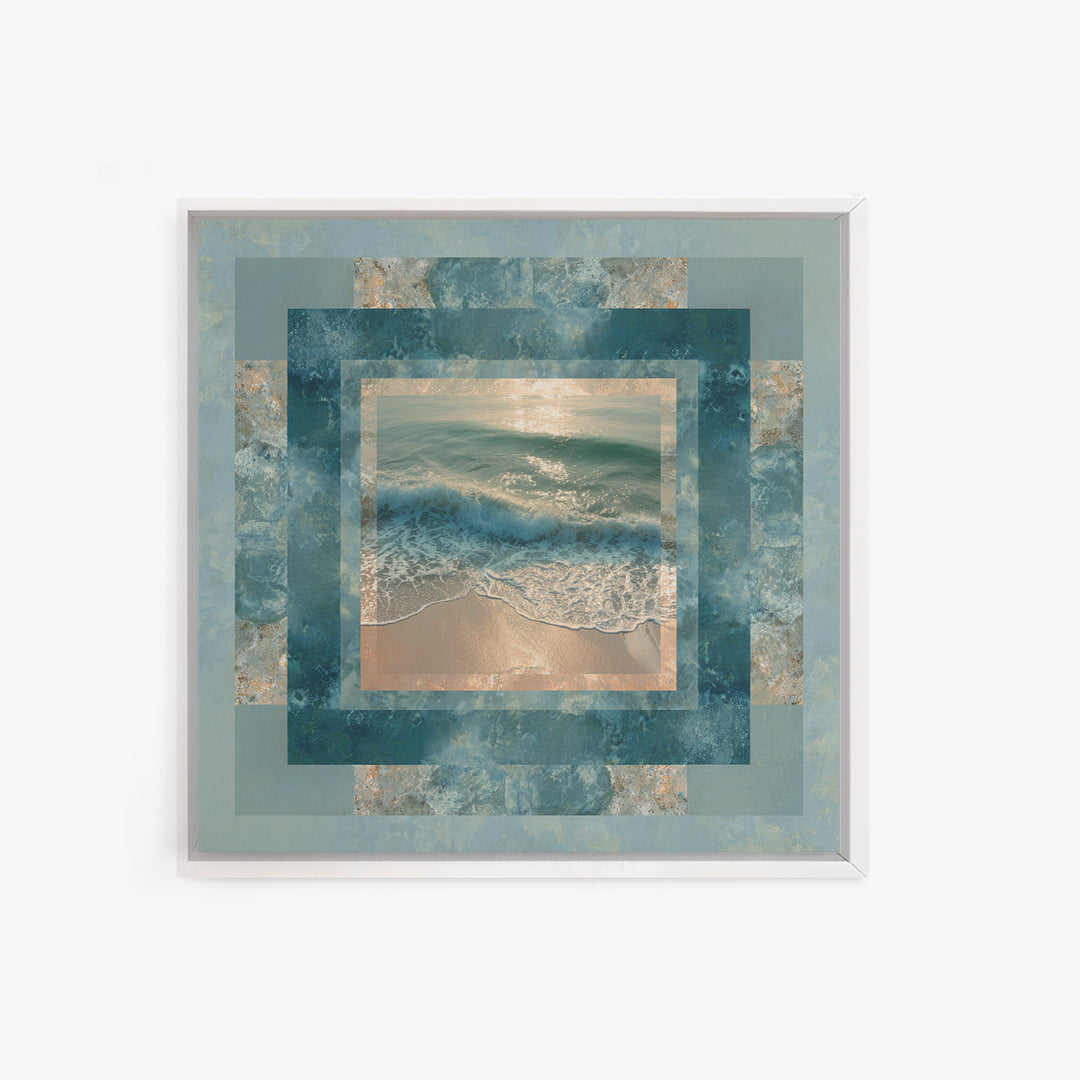 Storm Cloud over Deep Green Water Canvas Print, Coastal Art, Original Painting, Coastal Decor, Fine Art, Coastal, Beach Decor, COA-1x1-20