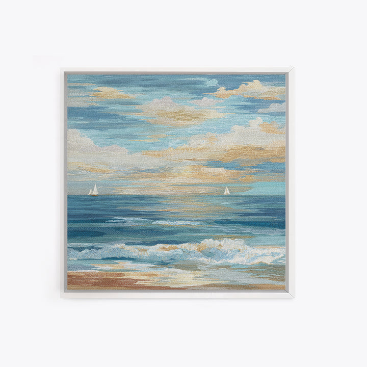Soft Blue Ocean Horizon Canvas Print, Coastal Art, Modern Decor, Coastal Decor, Fine Art, Coastal, Home Decor, Wall Decor, COA-1x1-49