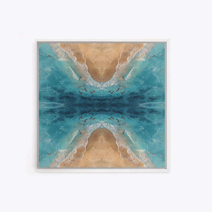 Aerial Sandbar with Turquoise Water Canvas Print, Coastal Art, Ocean Wall Art, Coastal Decor, Fine Art, Coastal, COA-1x1-5