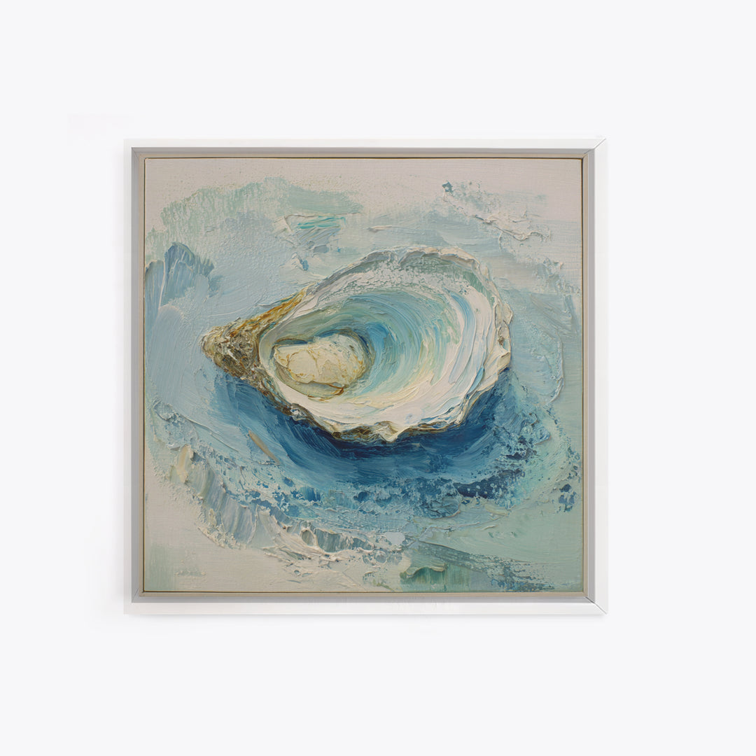 Oyster Shell Study Canvas Print, Coastal Art, Modern Decor, Coastal Decor, Fine Art, Coastal, Home Decor, Wall Decor, COA-1x1-75
