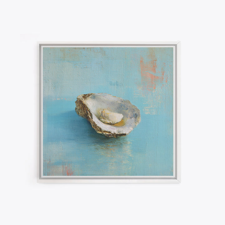 Oyster Shell Study Canvas Print, Coastal Art, Wall Art, Coastal Decor, Fine Art, Coastal, Bird Art, Wood Art, Nautical Decor, COA-1x1-99
