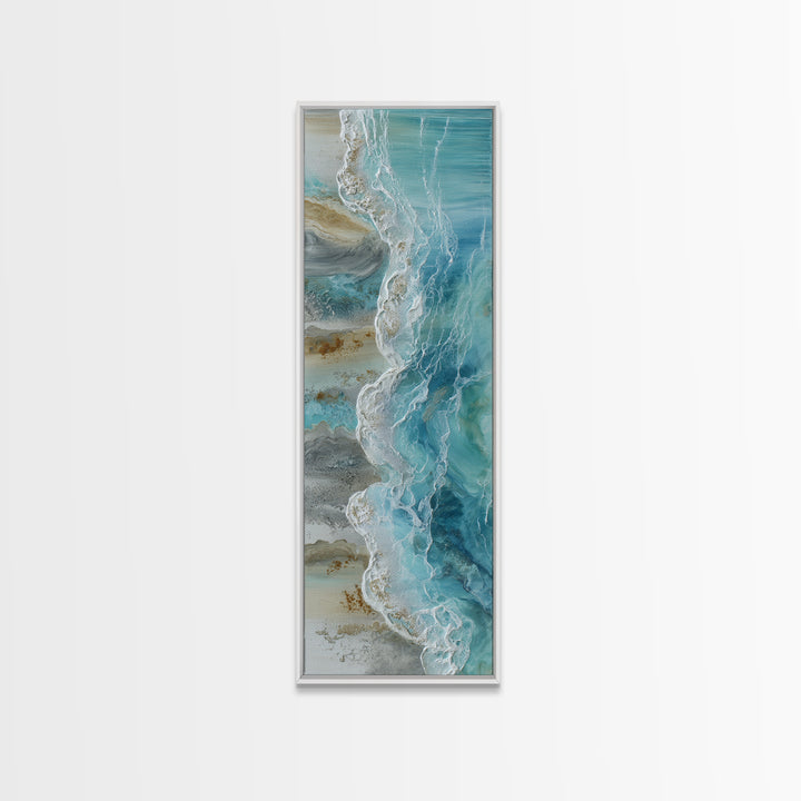 Oyster Shell Study Canvas Print, Coastal Art, Blue Wall Art, Coastal Decor, Oil Painting, Coastal, Gallery Decor, Neutral Decor, COA-1x3-63