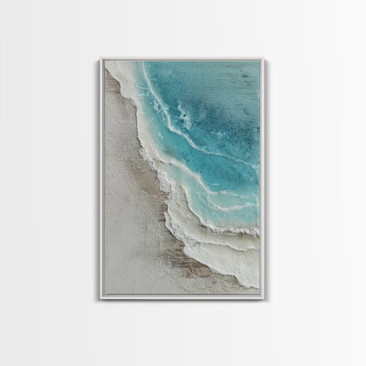 Aerial Sandbar with Turquoise Water Framed Canvas Print, Coastal Art, Prints, Coastal Decor, Coastal, Coastal Wall Art, COA-2x3-13