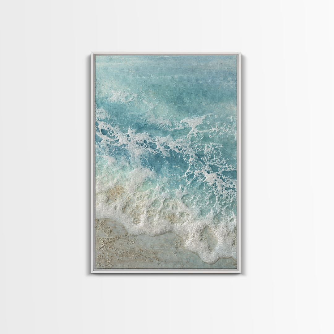 Abstract Seafoam Patterns Framed Canvas Print, Coastal Art, Boho Decor, Coastal Decor, Fine Art, Coastal, Printable Wall Art, COA-2x3-26