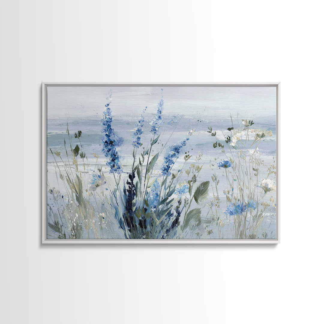 Coastal Botanical Bouquet Canvas Print, Coastal Art, Bird Art, Coastal Decor, Fine Art, Coastal, Living Room Art, Ocean Art, COA-3x2-1