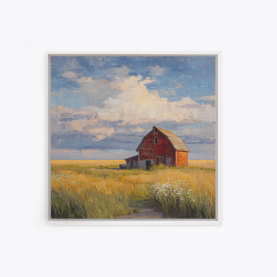 Cornfield under Dramatic Summer Clouds Canvas Print, Country Art, Gallery Wall Art, Farmhouse Decor, Fine Art, Country, COU-1x1-90