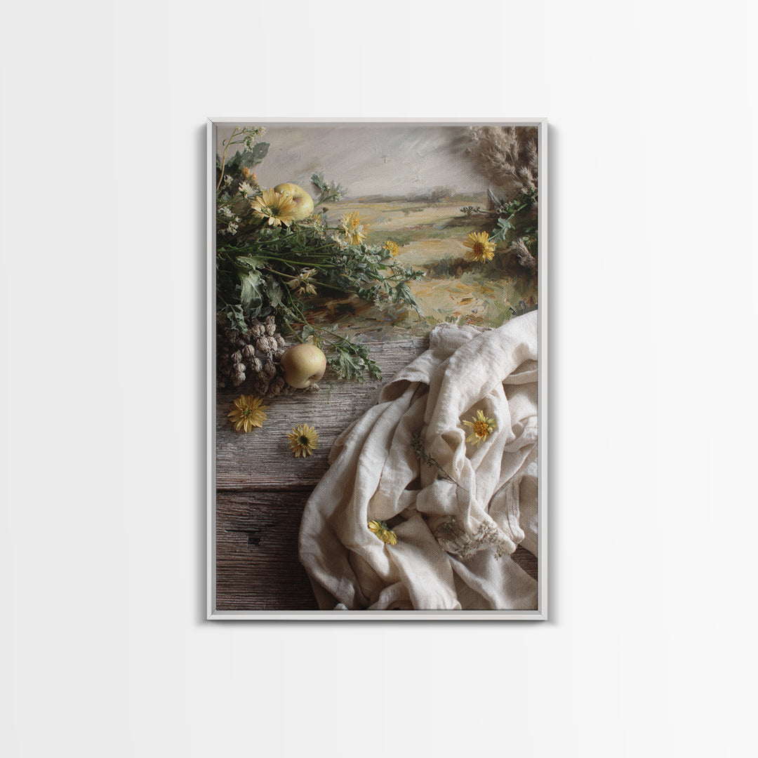 Apple Orchard with Warm Autumn Light Canvas Print, Country Art, Luxury Decor, Farmhouse Decor, Oil Painting, Country, COU-2x3-14