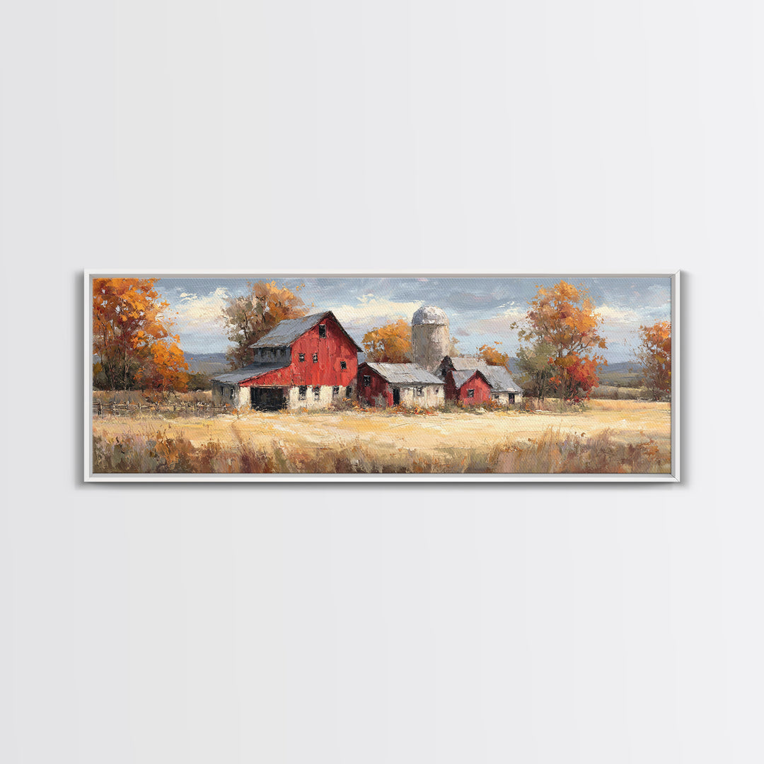 Apple Orchard with Warm Autumn Light Canvas Print, Country Art, Farmhouse Decor, Fine Art, Country, Gallery Wall Art, COU-3x1-46