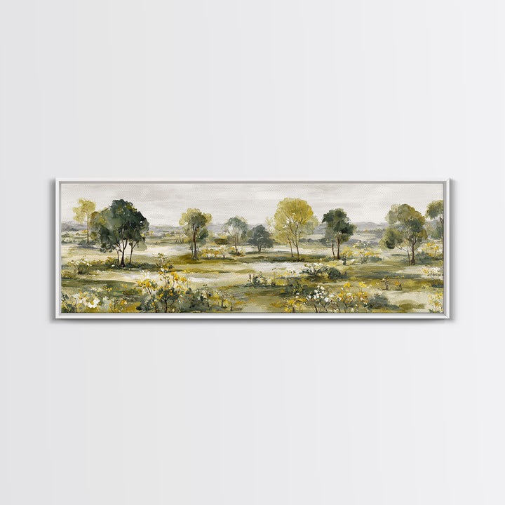 Apple Orchard with Warm Autumn Light Canvas Print, Country Art, Luxury Decor, Farmhouse Decor, Oil Painting, Country, COU-3x1-70