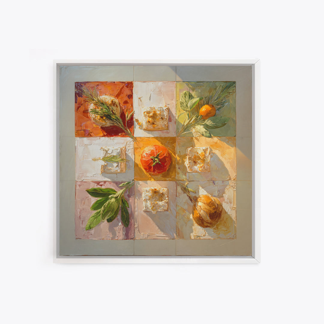 Sunlit Pastry and Coffee Arrangement Framed Canvas Print, Coffee Shop Art, Modern Decor, Cafe Decor, Fine Art, Cafe, Wall Decor, CSA-1x1-67