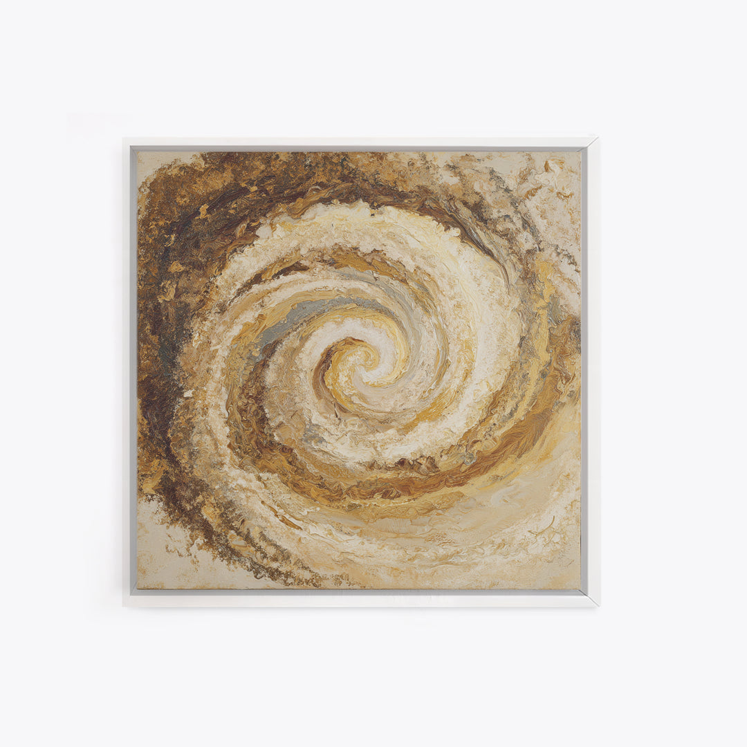 Abstract Brown and Cream Coffee Swirl Canvas Print, Coffee Shop Art, Coffee, Cafe Decor, Fine Art, Cafe, Living Room Decor, CSA-1x1-81
