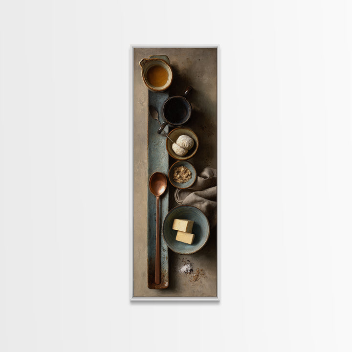 Moody Dark Roast Still Life Canvas Print, Coffee Shop Art, Canvas Wall Art, Cafe Decor, Fine Art, Cafe, Bedroom Wall Art, CSA-1x3-44