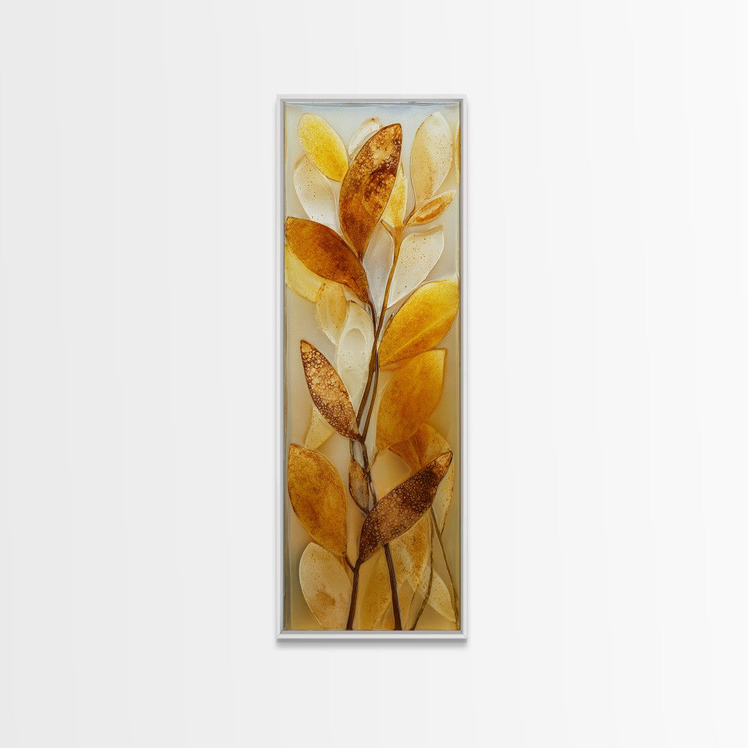 Iced Coffee Glass Framed Canvas Print, Coffee Shop Art, Canvas Print, Cafe Decor, Fine Art, Cafe, Neutral Decor, Modern Decor, CSA-1x3-47