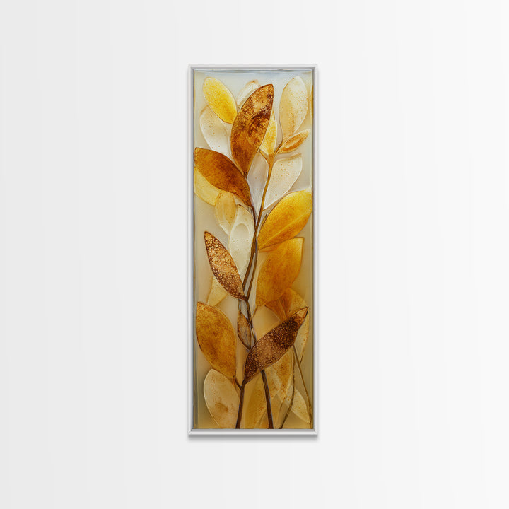Iced Coffee Glass Framed Canvas Print, Coffee Shop Art, Canvas Print, Cafe Decor, Fine Art, Cafe, Neutral Decor, Modern Decor, CSA-1x3-47