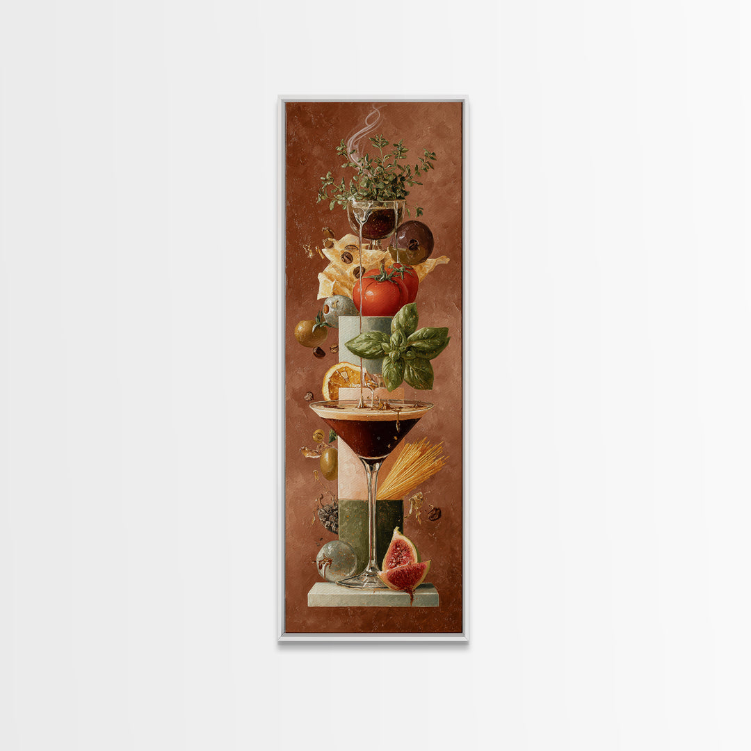 Espresso Martini Coffee Cocktail Still Life Canvas Print, Coffee Shop Art, Fine Art Print, Cafe Decor, Fine Art, Cafe, CSA-1x3-5