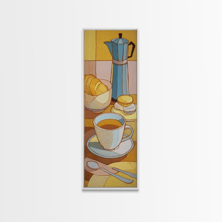 Minimal Line Art of a Cup and Canvas Print, Coffee Shop Art, Gothic Wall Art, Cafe Decor, Abstract Art, Cafe, Boho Decor, CSA-1x3-6