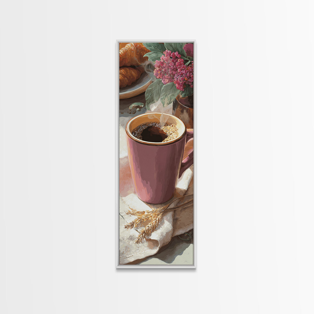 Retro Cafe Poster Coffee Cup Graphic Canvas Print, Coffee Shop Art, Coffee Wall Art, Cafe Decor, Fine Art, Cafe, CSA-1x3-67