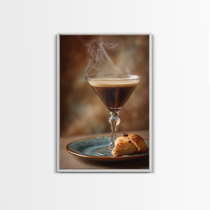 Espresso Martini Coffee Cocktail Still Life Framed Canvas Print, Coffee Shop Art, Canvas Print, Cafe Decor, Fine Art, Cafe, CSA-2x3-97