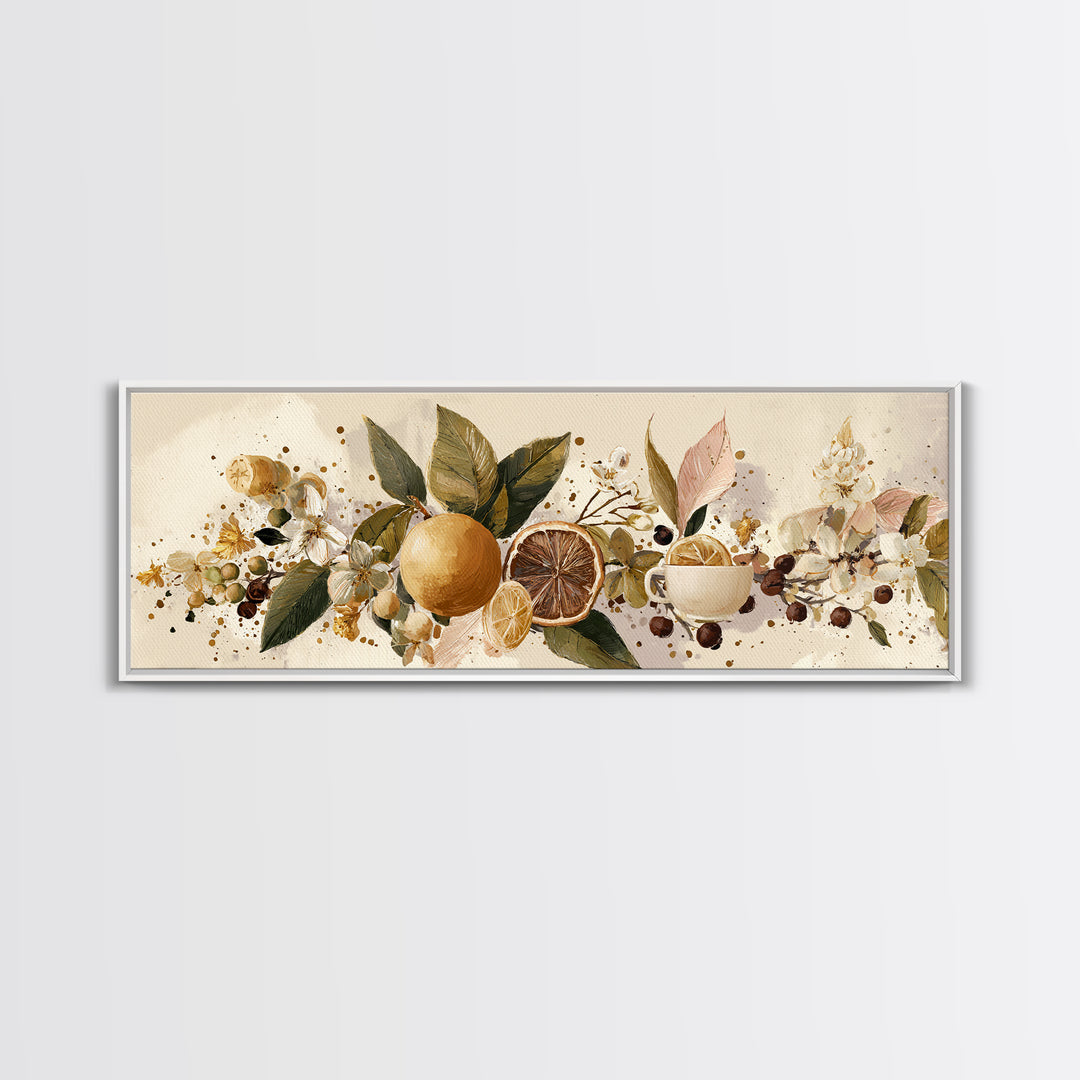 Two Cups Facing Each Other Canvas Print, Coffee Shop Art, Kitchen Wall Decor, Cafe Decor, Oil Painting, Cafe, Fine Art Print, CSA-3x1-29