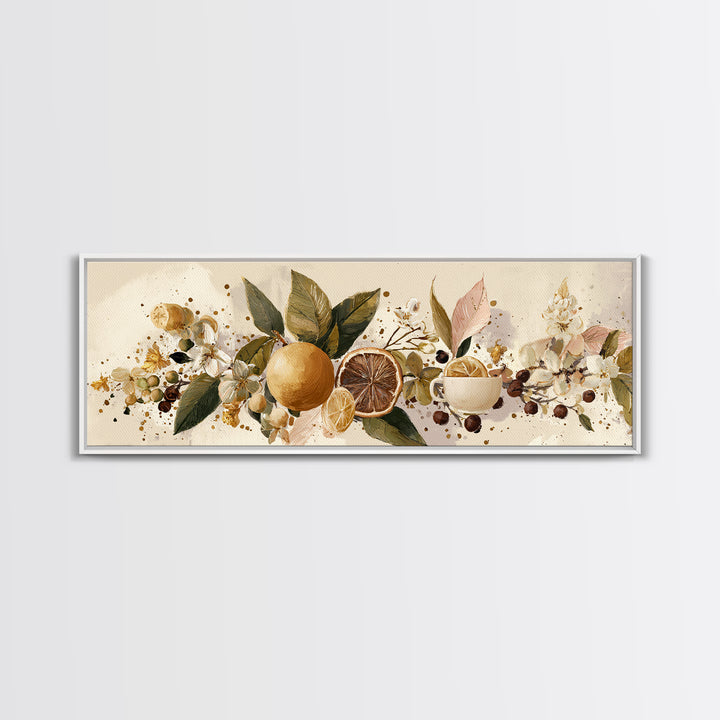 Two Cups Facing Each Other Canvas Print, Coffee Shop Art, Kitchen Wall Decor, Cafe Decor, Oil Painting, Cafe, Fine Art Print, CSA-3x1-29