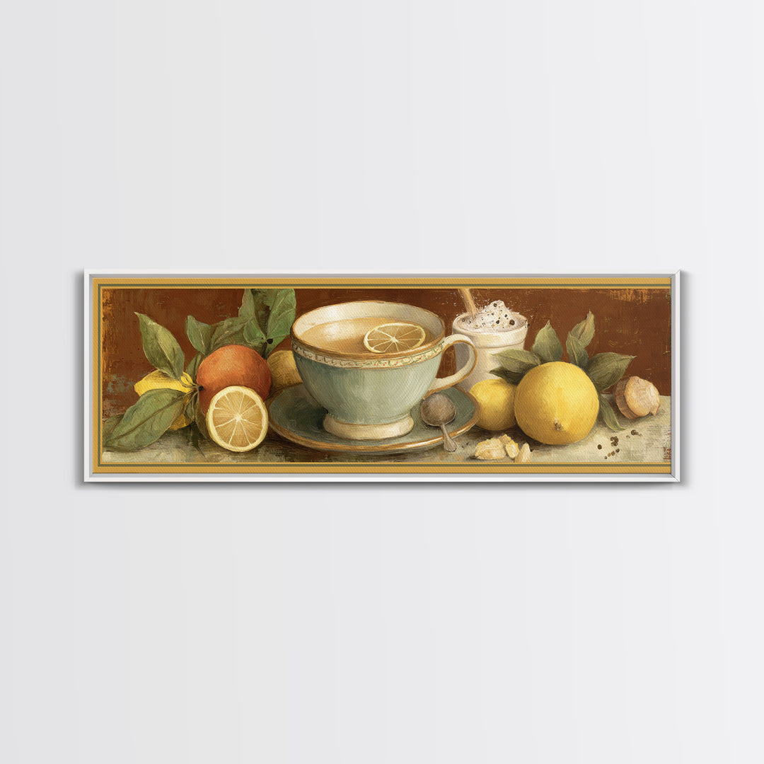 Retro Cafe Poster Coffee Cup Graphic Framed Canvas Print, Coffee Shop Art, Digital Wall Art, Cafe Decor, Fine Art, Cafe, CSA-3x1-47