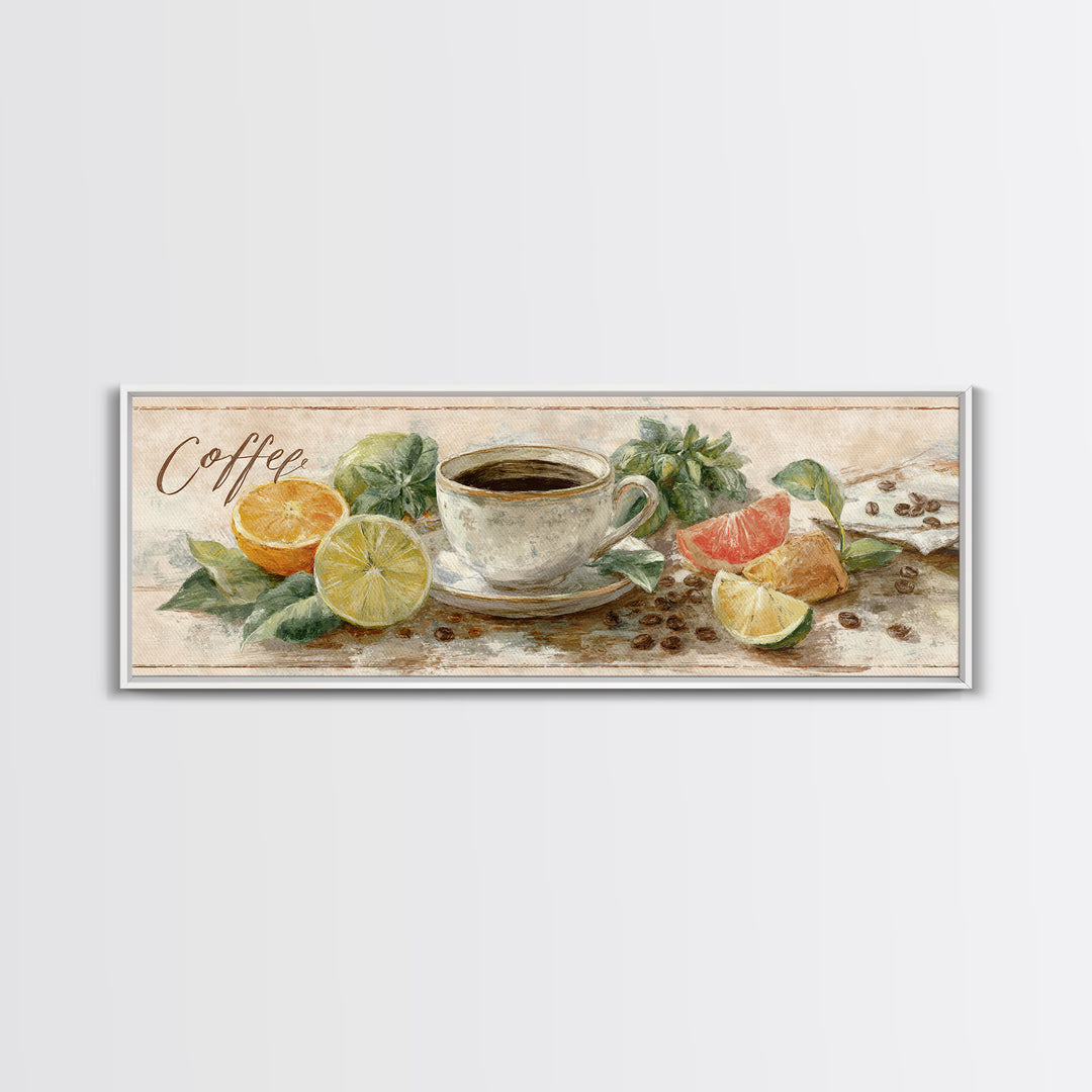 Retro Cafe Poster Coffee Cup Graphic Canvas Print, Coffee Shop Art, Digital Wall Art, Cafe Decor, Cafe, Bedroom Wall Art, CSA-3x1-95