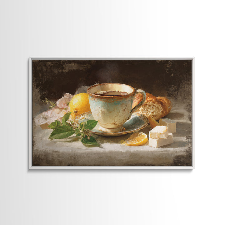 Retro Cafe Poster Coffee Cup Graphic Framed Canvas Print, Coffee Shop Art, Room Decor, Cafe Decor, Cafe, Canvas Wall Art, CSA-3x2-35