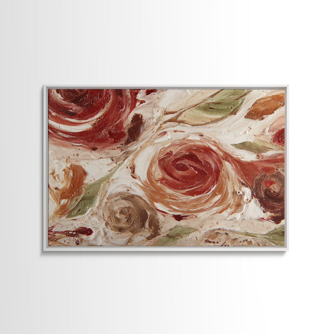 Abstract Brown and Cream Coffee Swirl Canvas Print, Coffee Shop Art, Whimsical Art, Cafe Decor, Abstract Art, Cafe, CSA-3x2-37