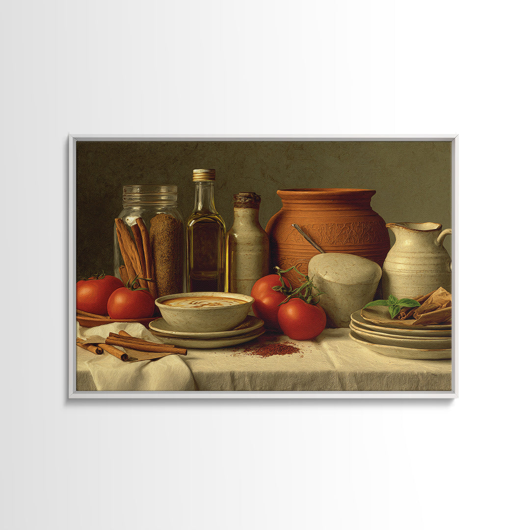 Cinnamon Sticks and Cappuccino Foam Still Life Canvas Print, Coffee Shop Art, Minimalist Wall Art, Cafe Decor, Abstract Art, CSA-3x2-52