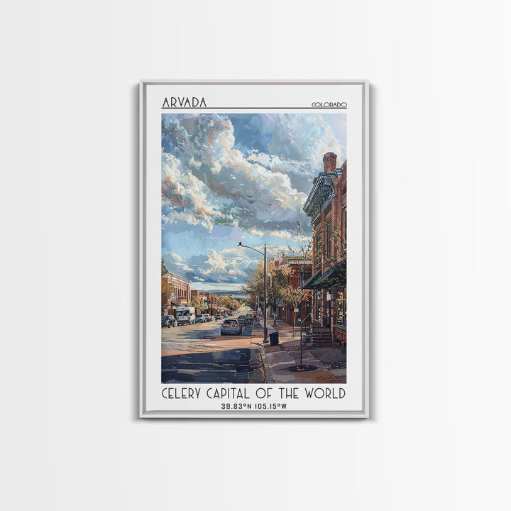 Arvada Travel Poster, Canvas Print, City Travel Poster, Travel Wall Art, Vintage Travel Art, Living Room Wall Art, City Illustration